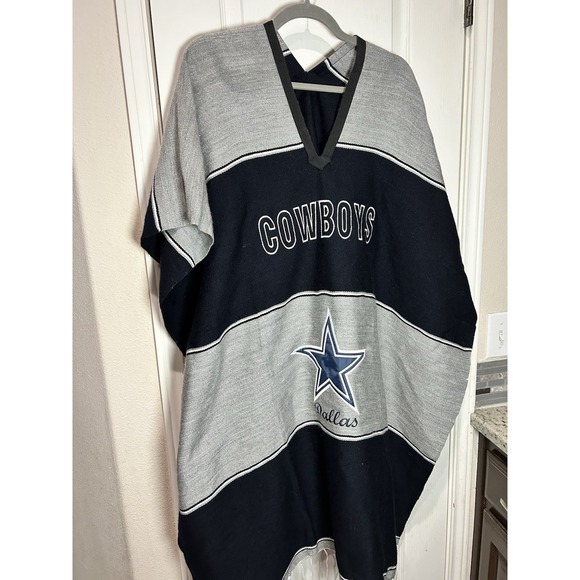 Accessories - Dallas Cowboys Football Team Poncho Handmade Sarape Jorongo Warm Embroidered